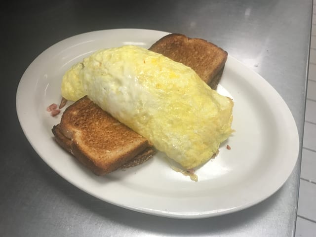 Chicken Philly Omelette.